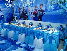 梦幻派对&谜堂亲子餐厅 为宝贝举办了一场冰雪奇缘主题派对！